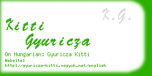 kitti gyuricza business card
